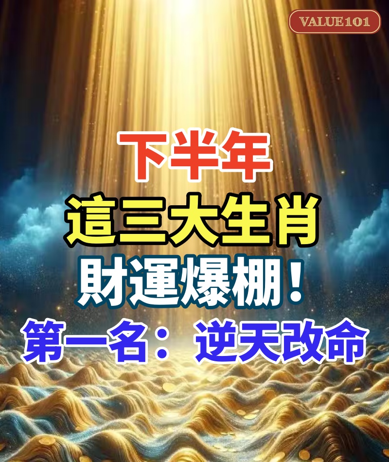 下半年，誰也強不過這三大生肖，財運爆棚，第一名「逆天改命」