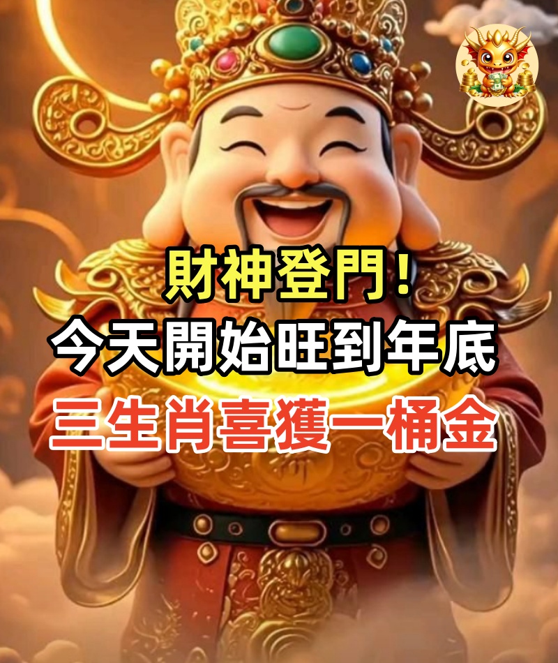 財神登門！今天開始旺到年底！三生肖 「 喜獲一桶金 」